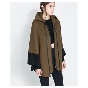 Zara HAND MADE wool cape / coat